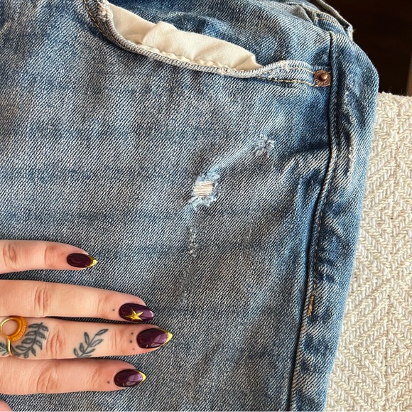 Old Navy High-Waisted OG Straight Loose Ripped Jeans Size 16 - Picture 6 of 12